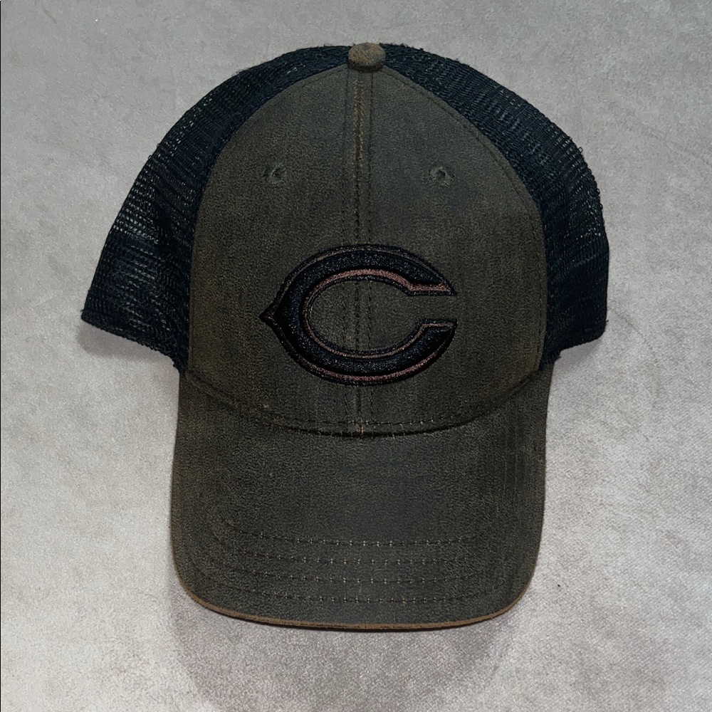 Team NFL Brown Black Logo Mesh Snapback